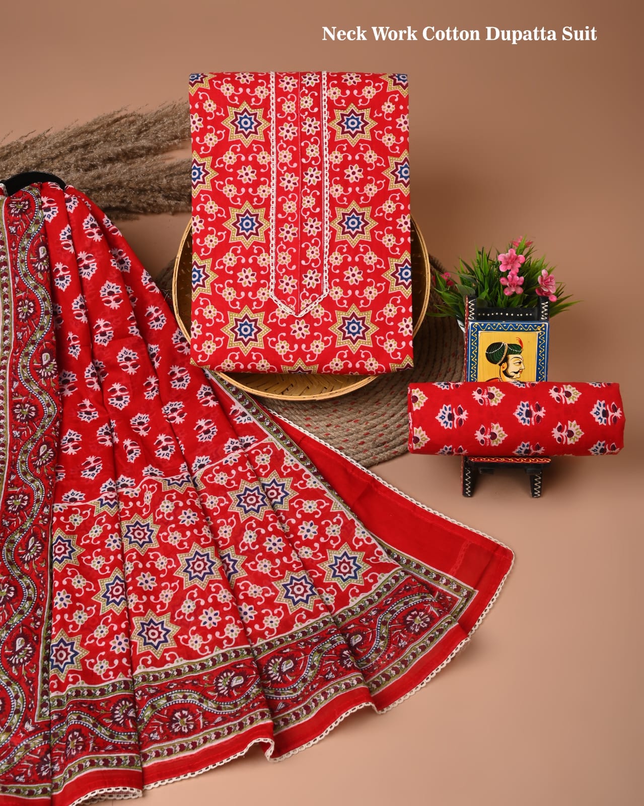 Premium Cotton Suit Gota Patti Work with Cotton Dupatta (BCTCOTCG81)