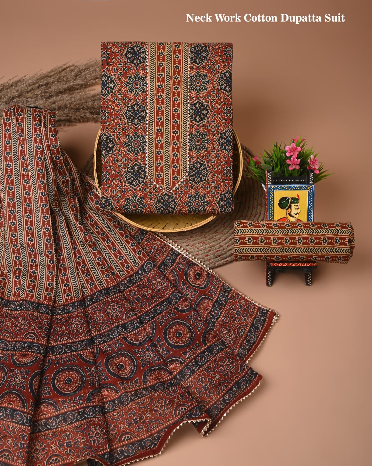 Premium Cotton Suit Gota Patti Work with Cotton Dupatta (BCTCOTCG83)