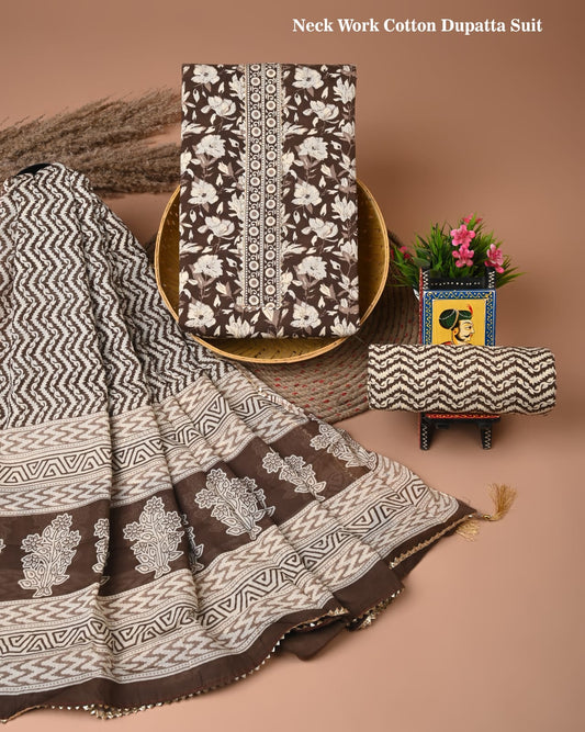 Premium Cotton Suit Gota Patti Work with Cotton Dupatta (BCTCOTCG88)