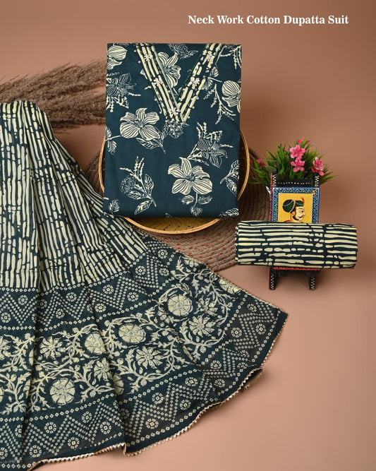 Premium Cotton Suit Gota Patti Work with Cotton Dupatta (BCTCOTCG63)