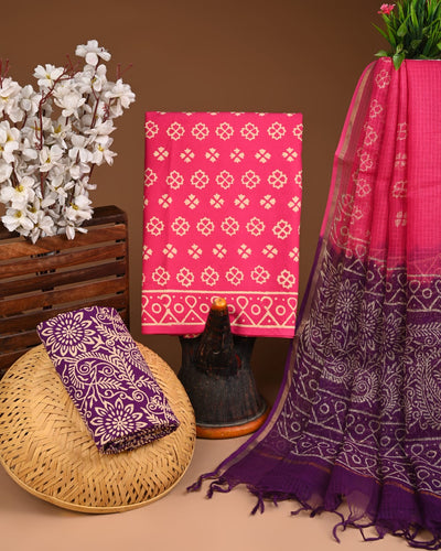 Premium Cotton Suit With Kota Doria Dupatta (BCTCOTKD15)