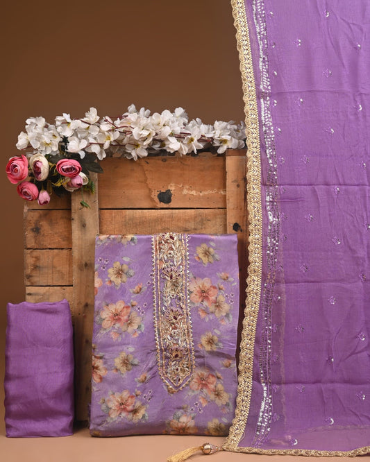 Royal Jacquard Heavy Work Suit – Cosmo, Tissue & Upada Fabric (BCTJS10)