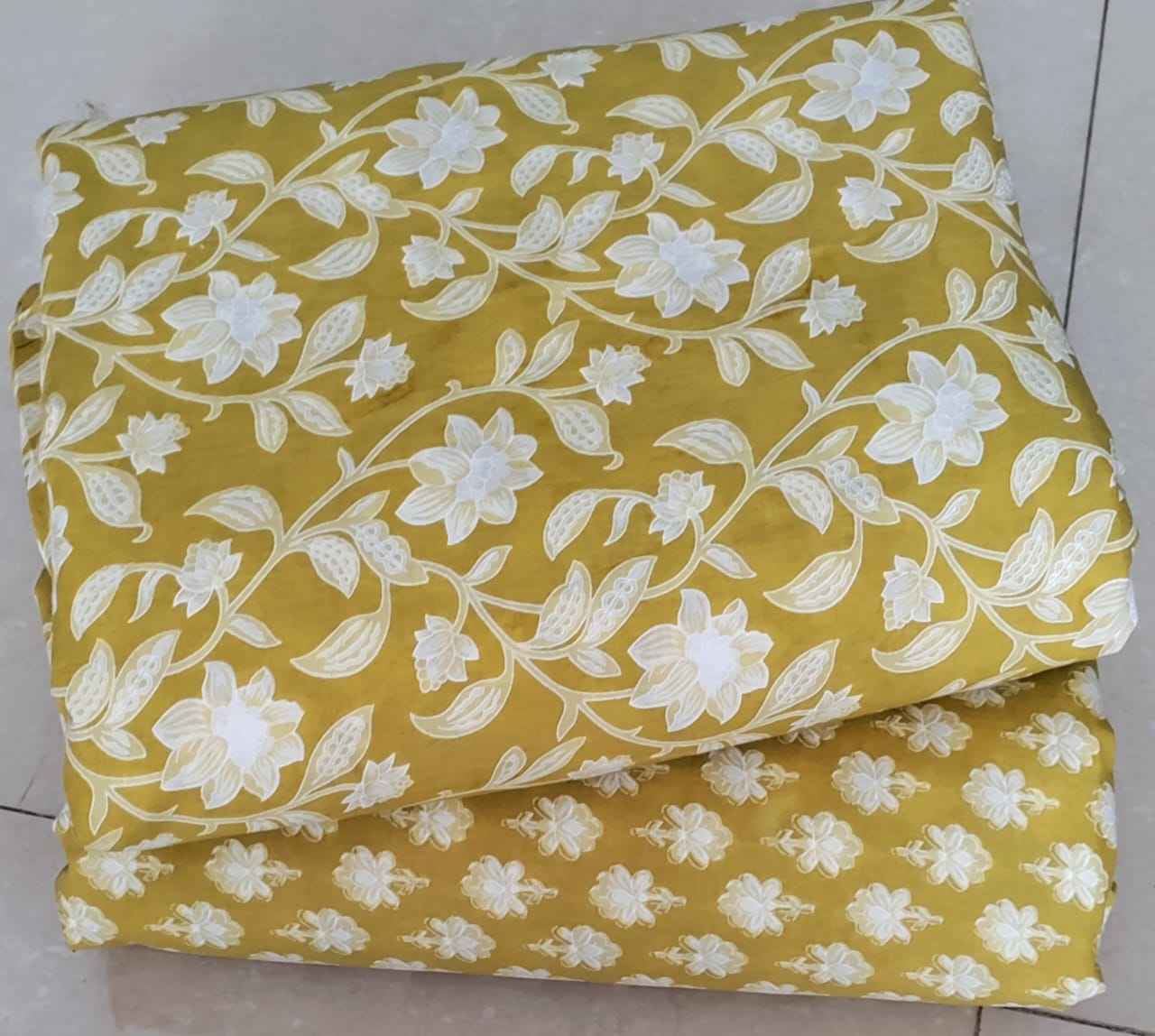 Premium Hand Block Printed Cotton Suit Top And Bottom Set (BCTTB09)