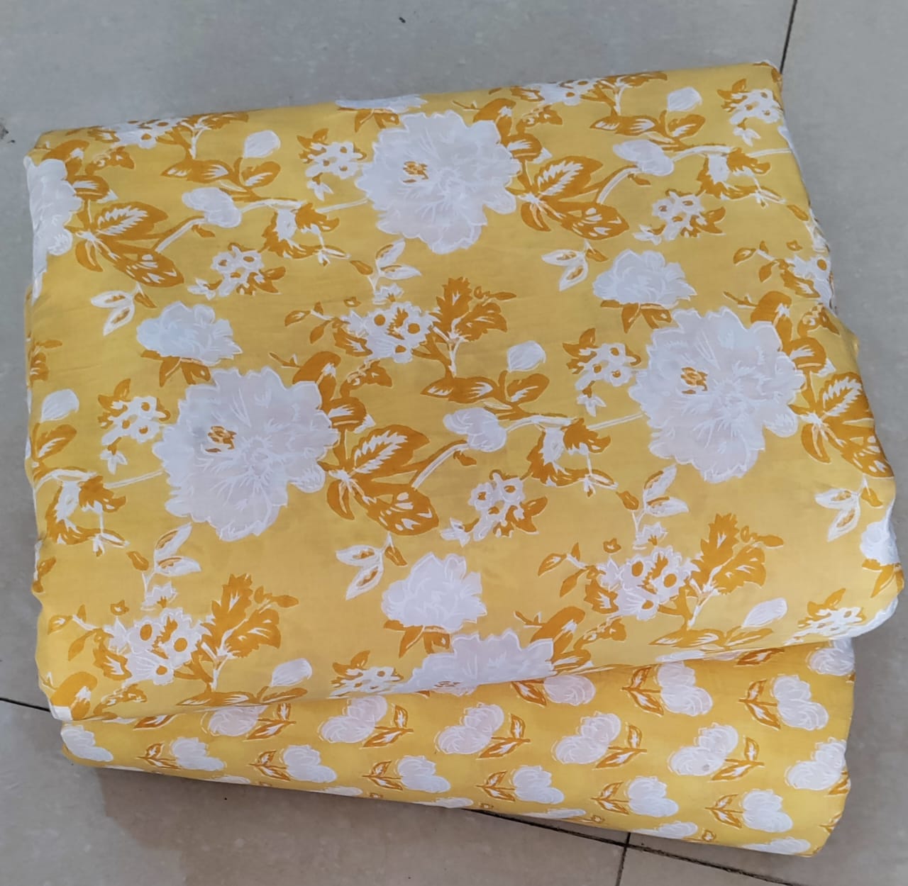 Premium Hand Block Printed Cotton Suit Top And Bottom Set (BCTTB16)