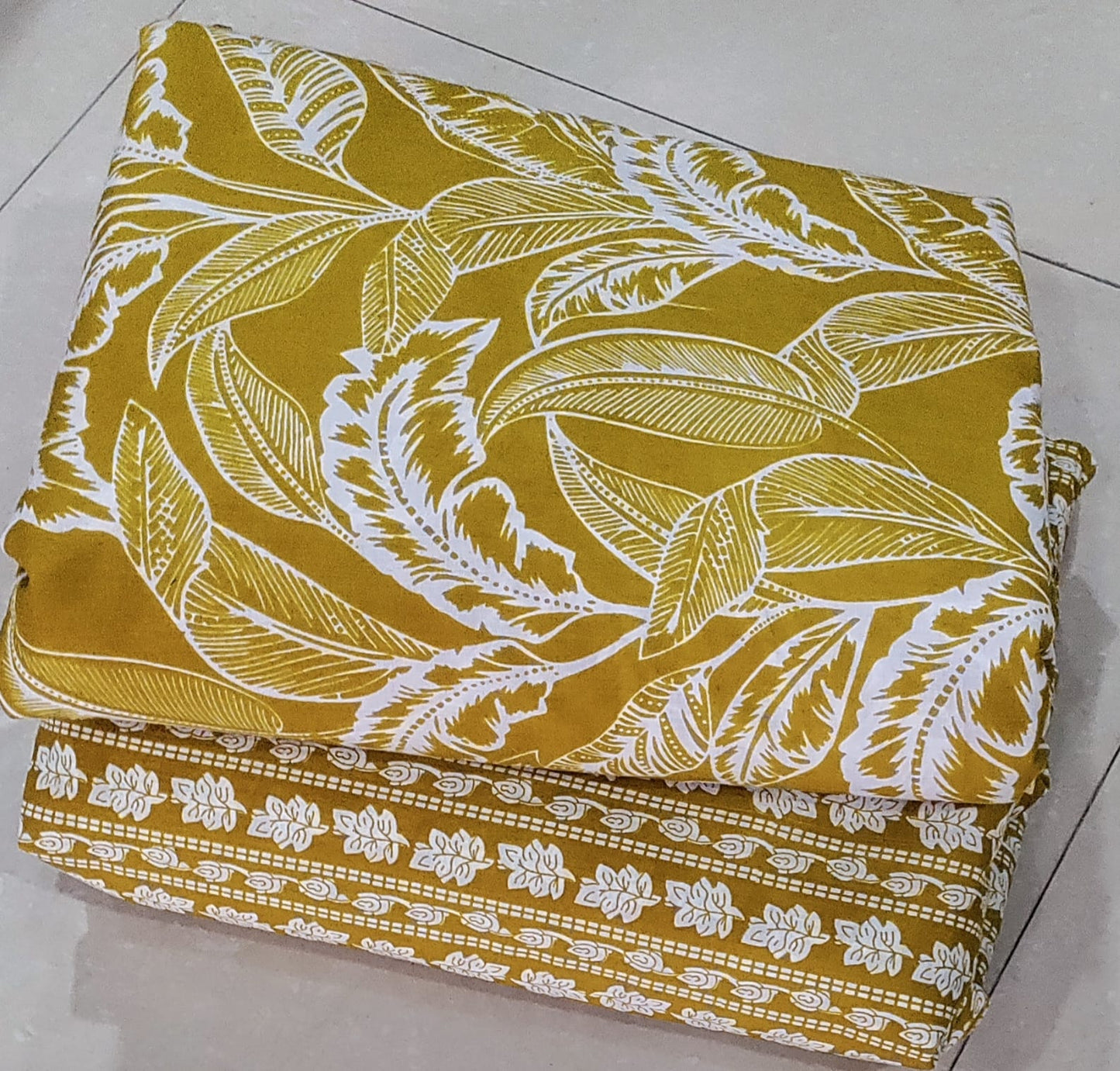 Premium Hand Block Printed Cotton Suit Top And Bottom Set (BCTTB19)