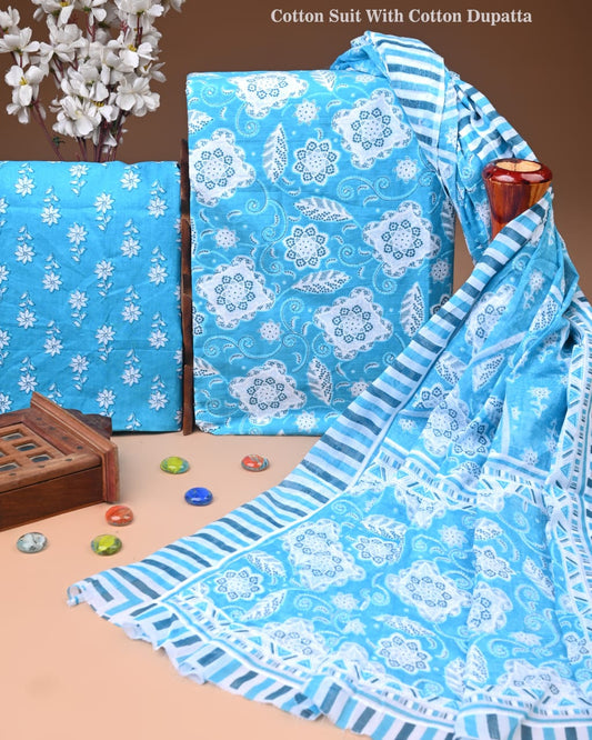 Premium Cotton Suit with Cotton Dupatta (BCTCOTCT91)