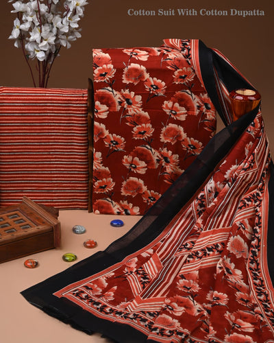 Exclusive Cotton Suit with Cotton Dupatta (BCTCOTCT28)