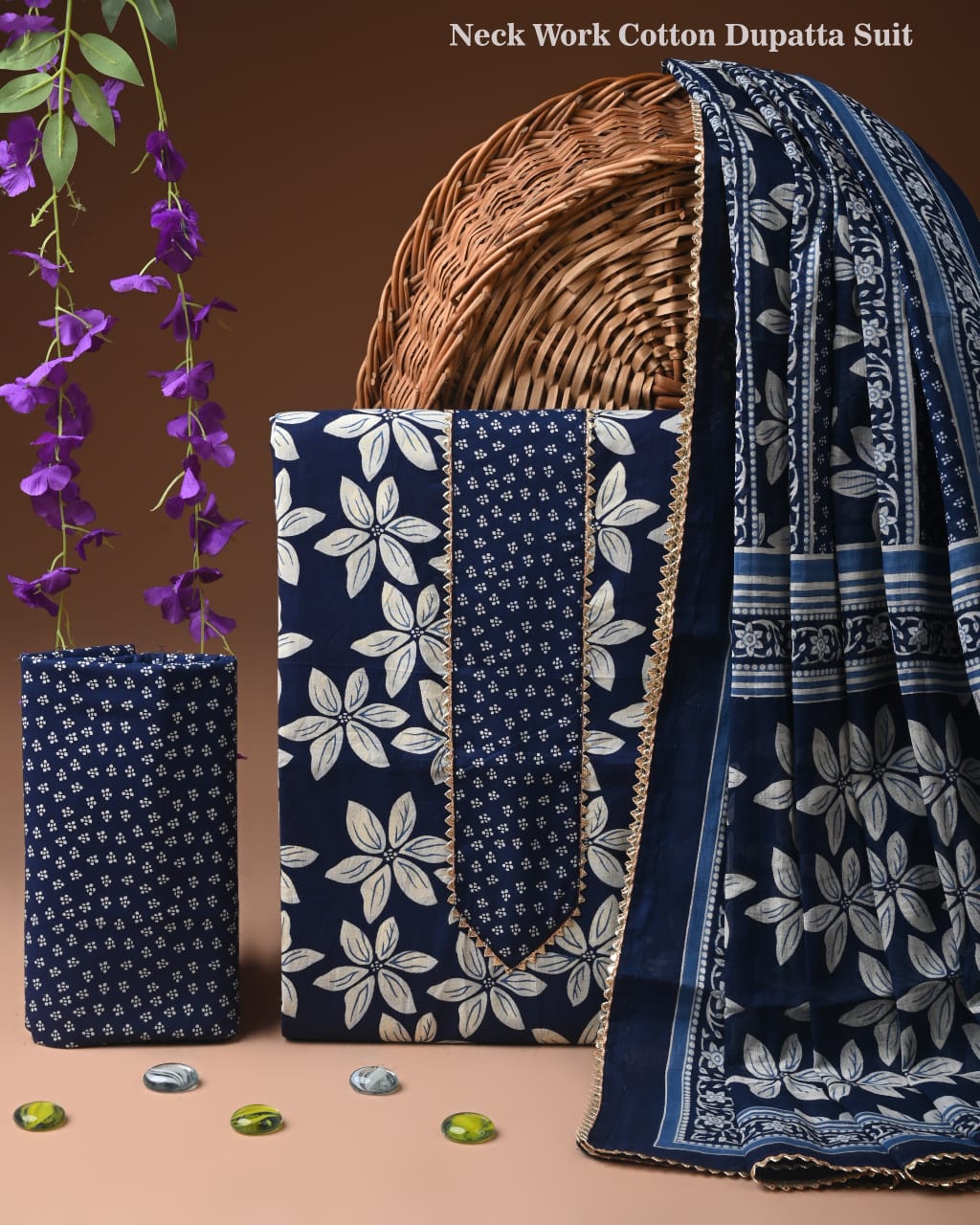 Premium Cotton Suit Gota Patti Work with Cotton Dupatta (BCTCOTCG05)