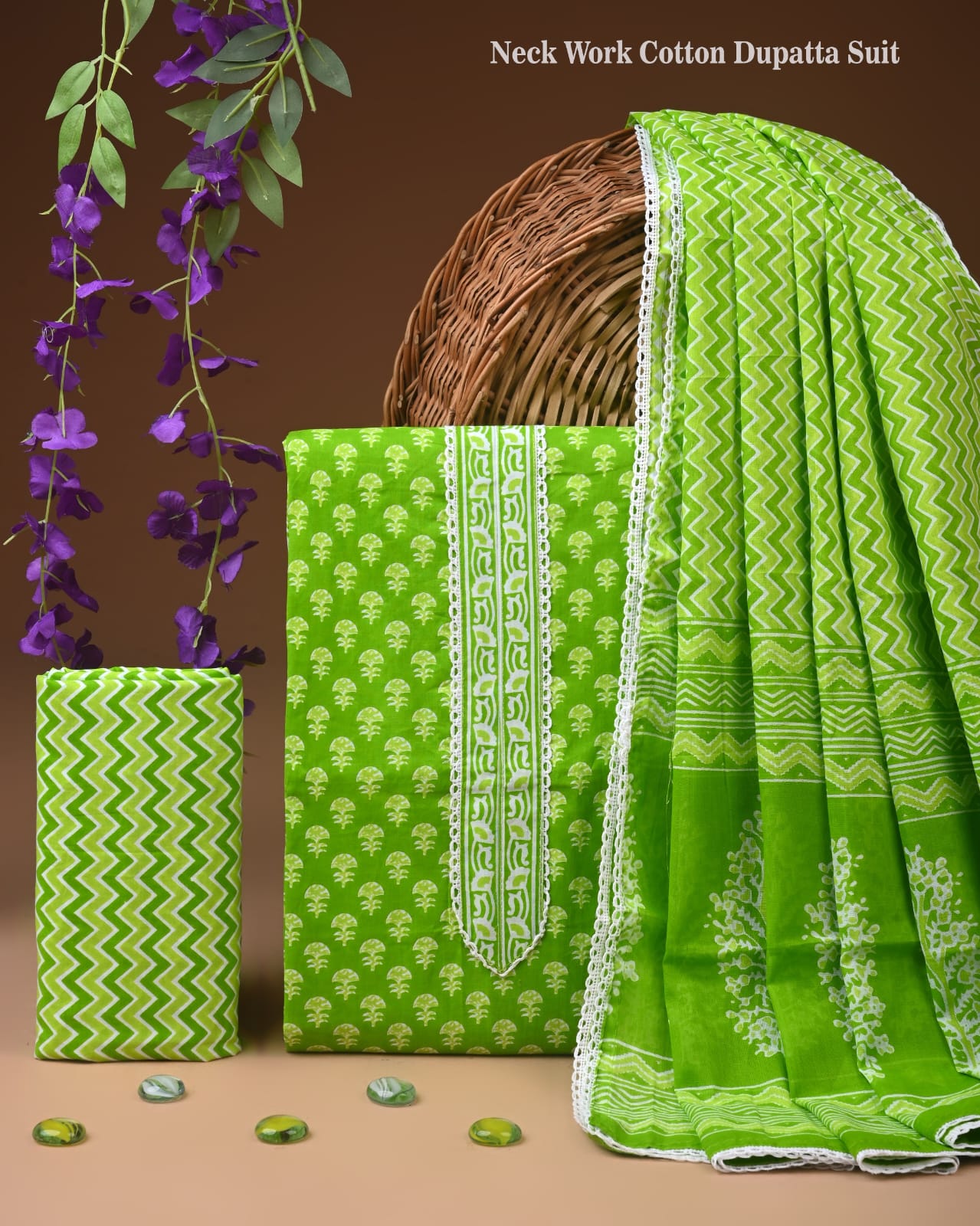 Premium Cotton Suit Gota Patti Work with Cotton Dupatta (BCTCOTCG13)