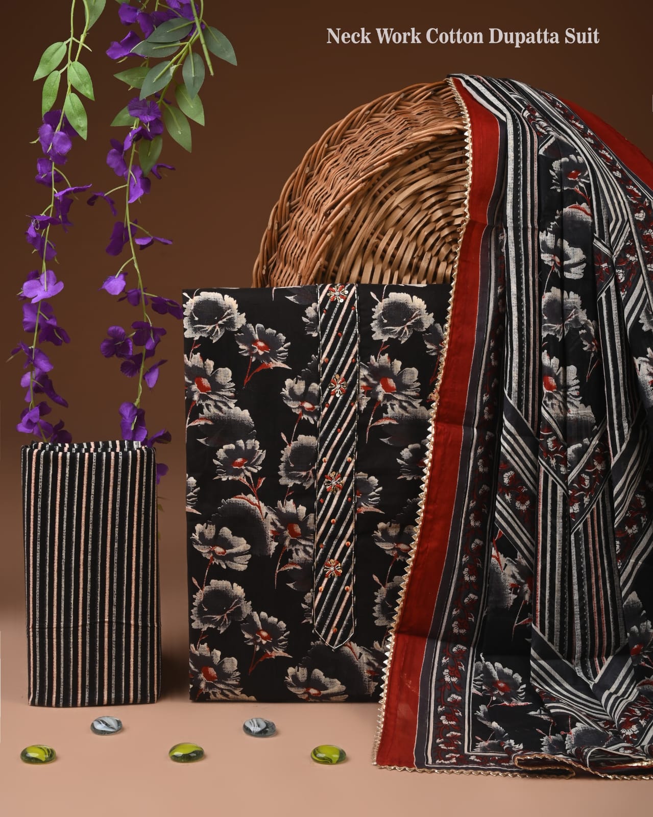 Premium Cotton Suit Gota Patti Work with Cotton Dupatta (BCTCOTCG15)