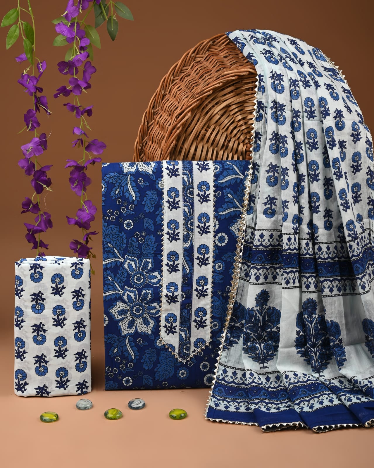 Premium Cotton Suit Gota Patti Work with Cotton Dupatta (BCTCOTCG19)