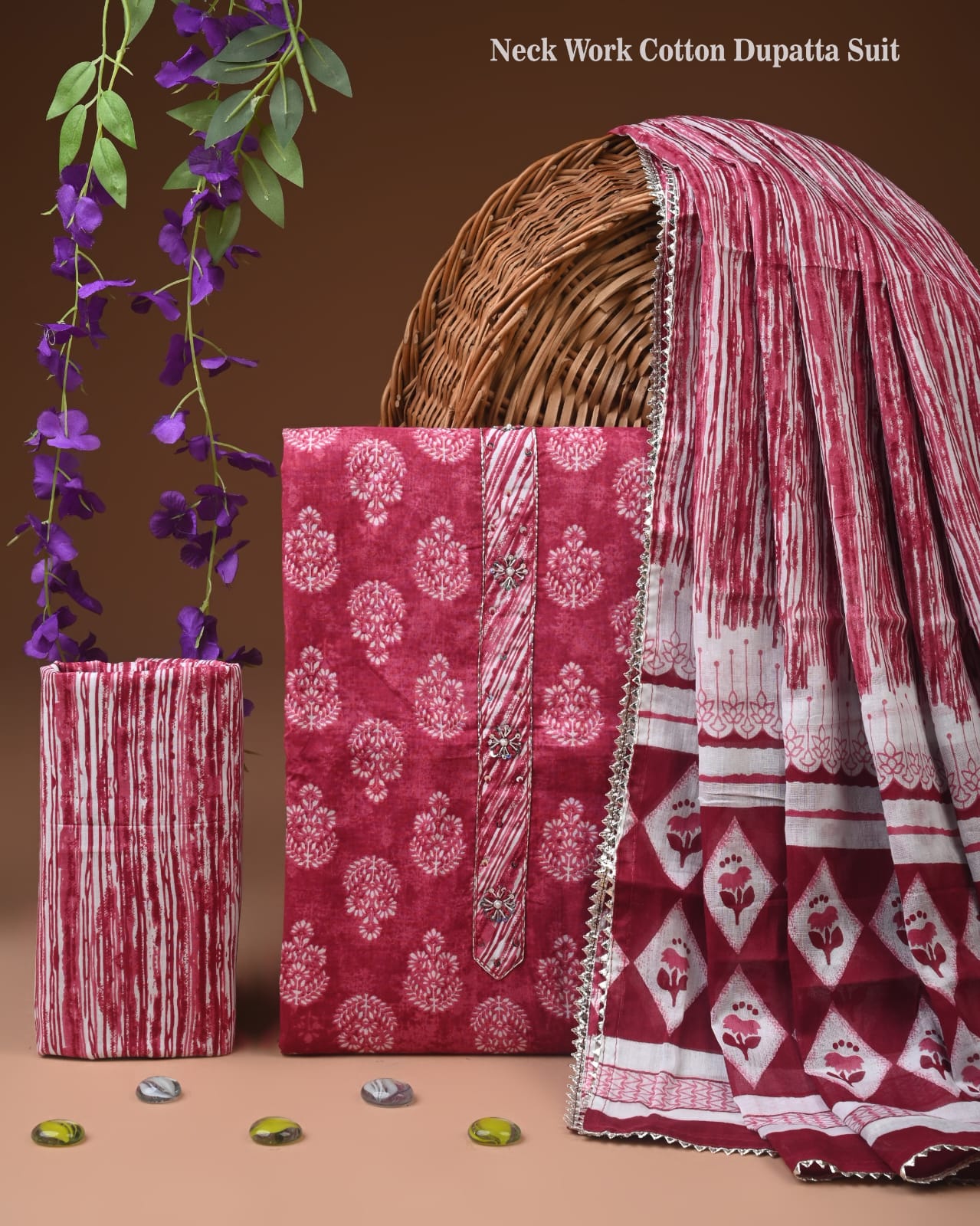 Premium Cotton Suit Gota Patti Work with Cotton Dupatta (BCTCOTCG32)