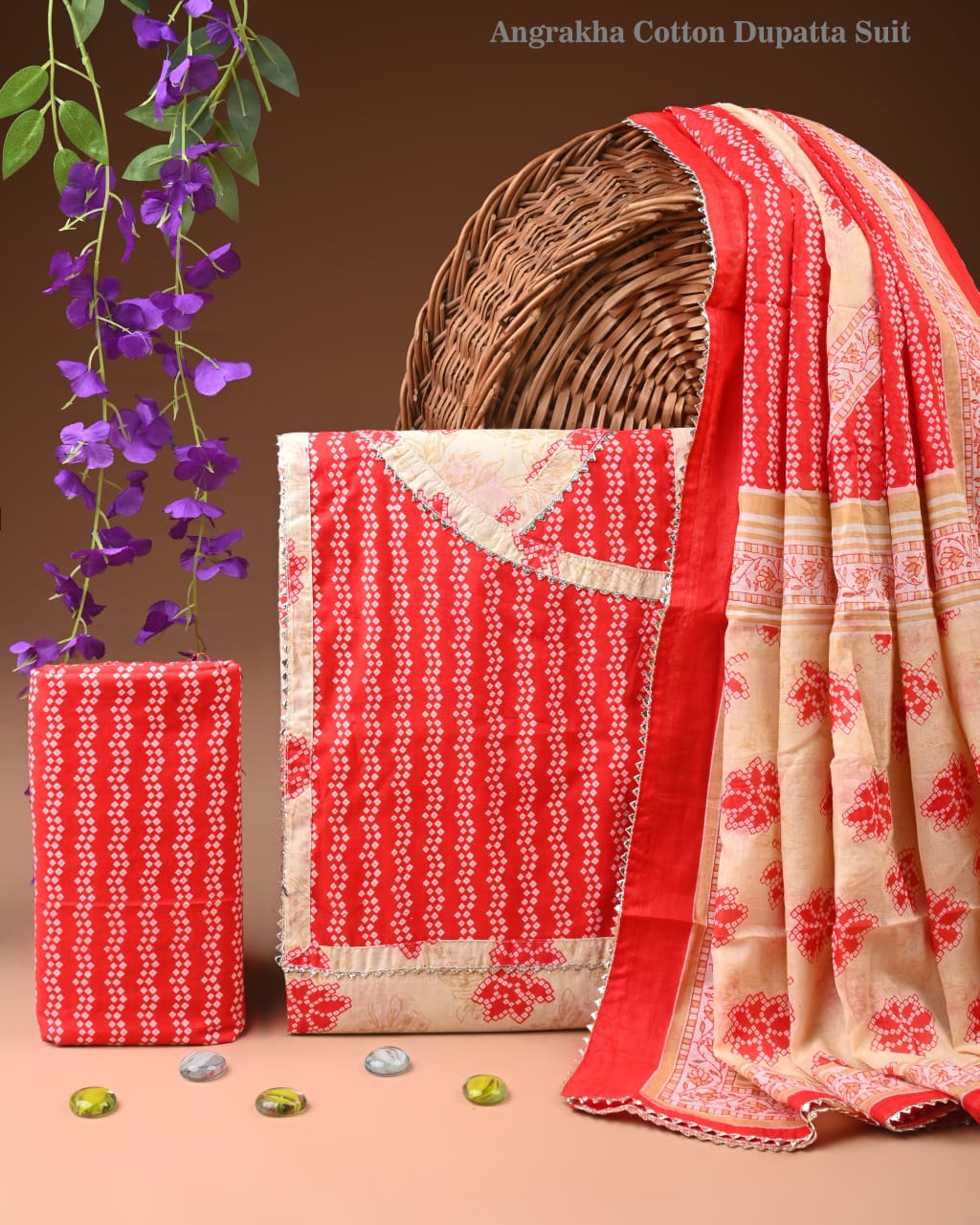 Premium Cotton Suit Gota Patti Work with Cotton Dupatta (BCTCOTCG37)