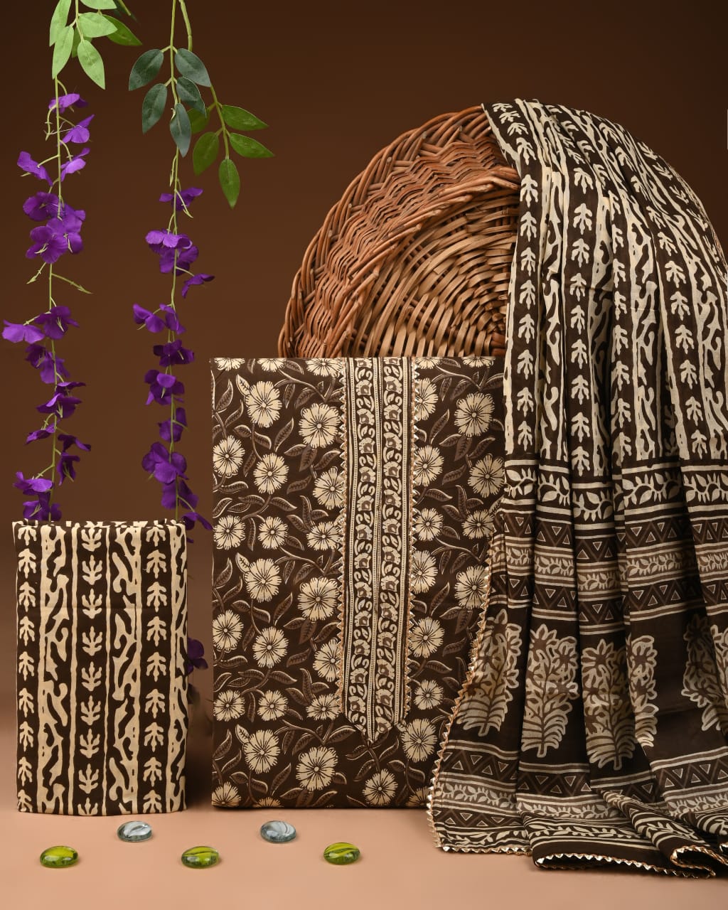 Premium Cotton Suit Gota Patti Work with Cotton Dupatta (BCTCOTCG43)