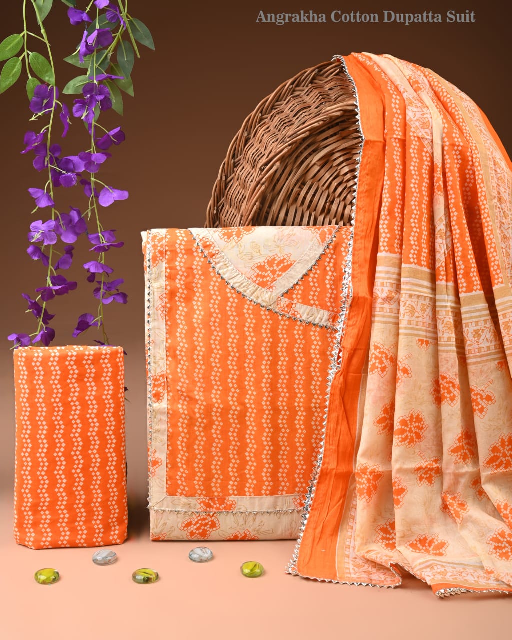 Premium Cotton Suit Gota Patti Work with Cotton Dupatta (BCTCOTCG47)