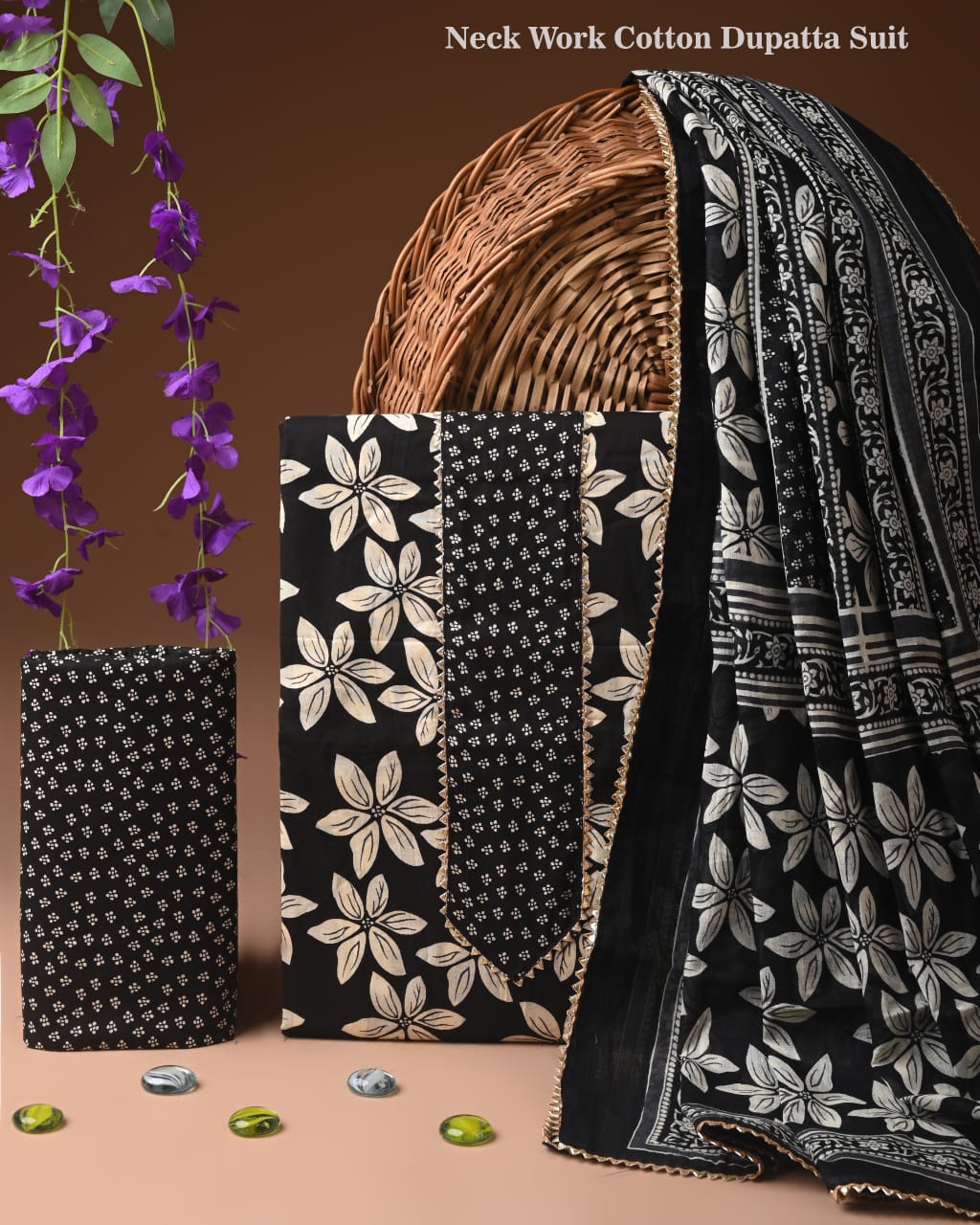 Premium Cotton Suit Gota Patti Work with Cotton Dupatta (BCTCOTCG49)
