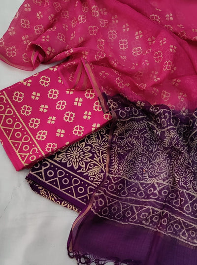 Premium Cotton Suit with Kota Doria Dupatta (BCTCOTKD01)