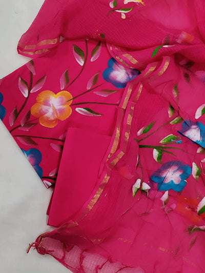 Premium Cotton Suit with Kota Doria Dupatta (BCTCOTKD03)